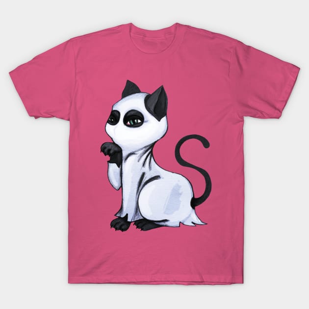 Ghost cat T-Shirt by Raluca Iov